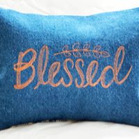 Blessed Harvest  Embroidered Pillow Cover