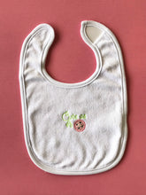 Load image into Gallery viewer, Cute as a Button (Girl) Embroidered Terry Bib
