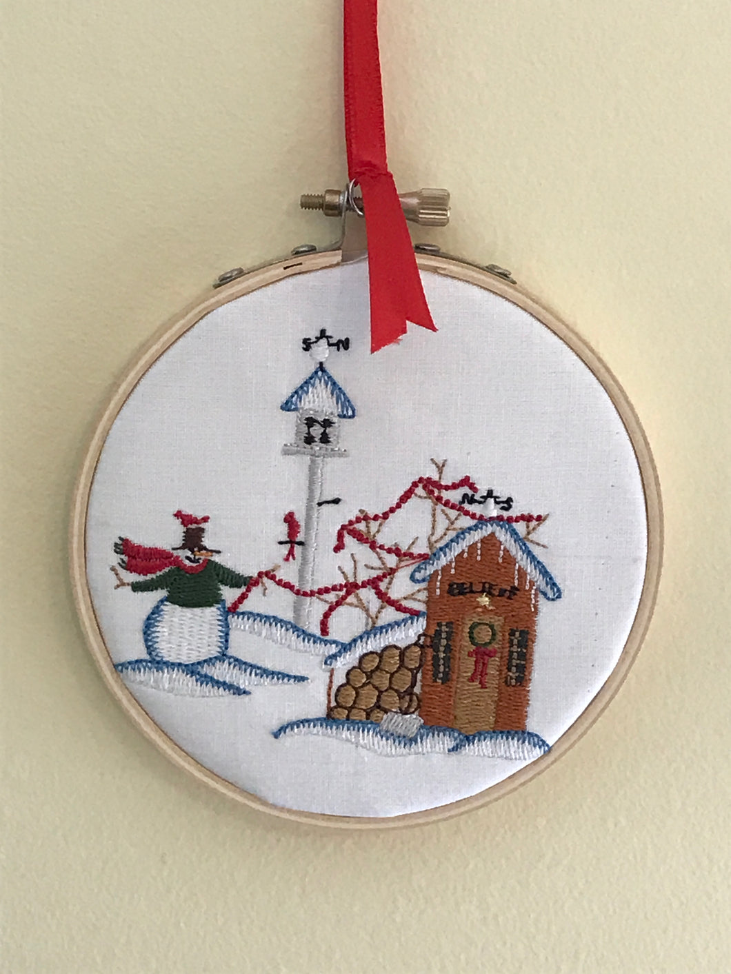 Winter Garden Embroidered Ornament