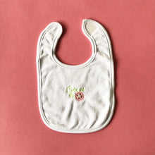 Load image into Gallery viewer, Cute as a Button Embroidered Onesie (Girl) with Matching Bib
