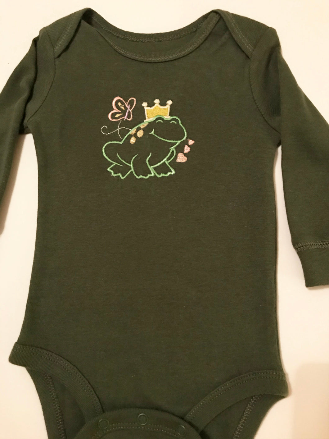 Frog Prince Embroidered Onesie