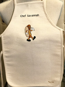 Mr. Hotdog Embroidered Child's Apron