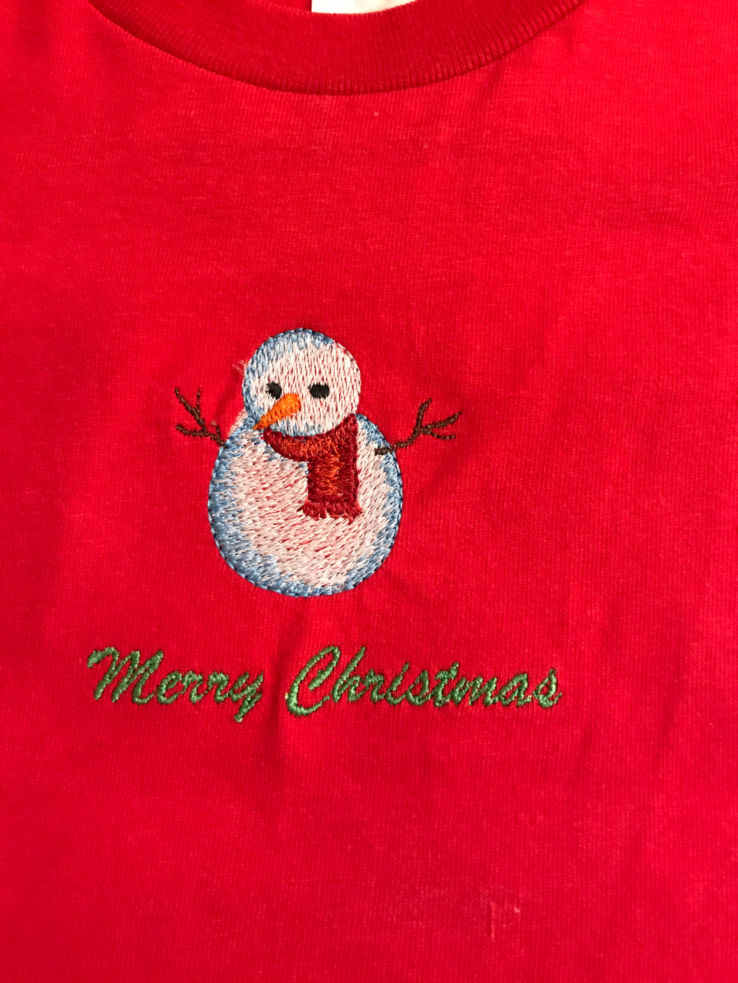 Merry Christmas embroidered onesie.