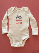 Load image into Gallery viewer, Hello I&#39;m New Here Embroidered Onesie (girl)
