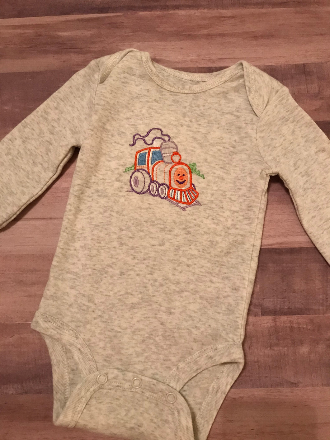 Choo Choo Embroidered Onesie