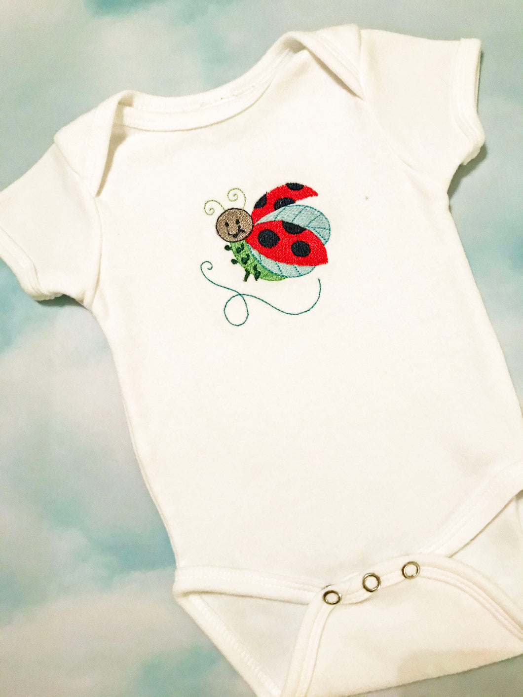 Ladybug Embroidered Onesie